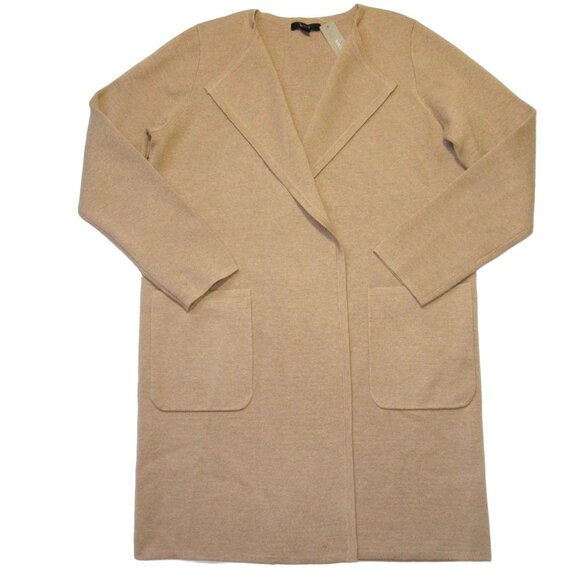 NWT J.Crew Juliette in Heather Khaki Open-Front Collarless Sweater Blazer S - Picture 2 of 5